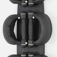 9 Piece Black Beech Wood Wall Mounted Kettlebell Set